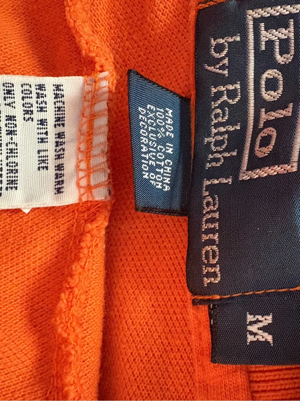 Men’s Orange Polo with Embroidered Logo